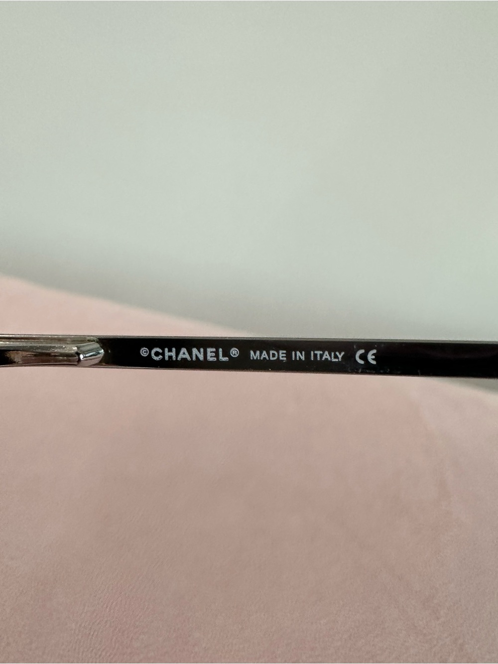 Rimless Silver Crystal Chanel logo initial Women's Sunglasses - Silver - Picture 8 of 9